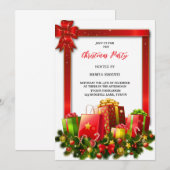 Het meest elegante groene, gouden ,rode kerstcadea kaart (Voorkant / Achterkant)