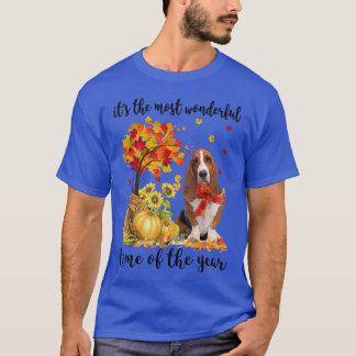 Het meest fantastische herfst Basset Hond Pu T-shirt