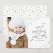 Het meest fantastische jaar ooit, de nieuwjaarsfot feestdagenkaart (Voorkant / Achterkant)