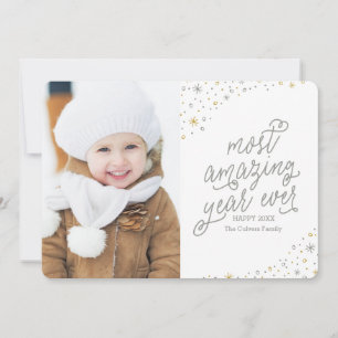 Het meest fantastische jaar ooit, de nieuwjaarsfot feestdagenkaart