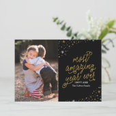 Het meest fantastische jaar ooit, de nieuwjaarsfot feestdagenkaart (Staand voorkant)