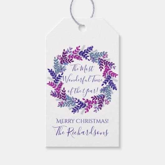 Het meest fantastische jaar Paarse kerstmis Cadeaulabel (Voorkant)