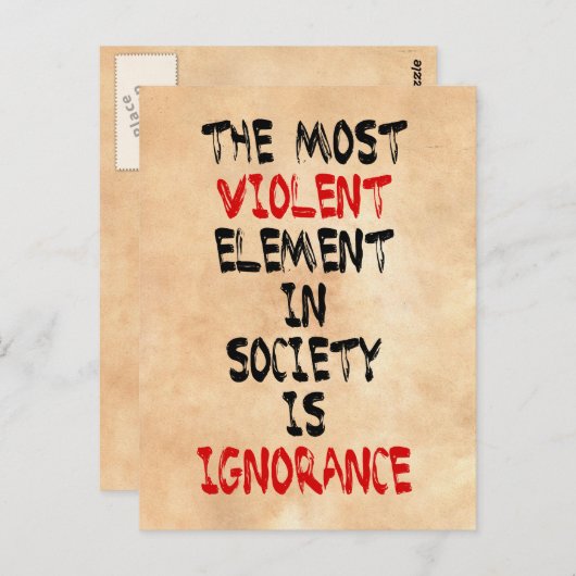 Het meest gewelddadige element in de samenleving i briefkaart (Voorkant / Achterkant)