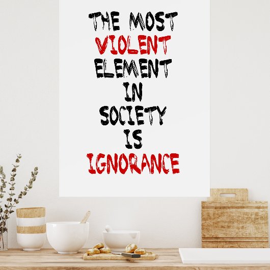 Het meest gewelddadige element in de samenleving i poster (Keuken)