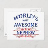 Het meest Geweldige Nephew ter wereld Briefkaart (Voorkant / Achterkant)