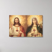 Het meest heilige hart van heilige Jezus en heilig Canvas Afdruk (Voorkant)