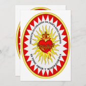 Het meest heilige hart van Jezus Bedankkaart (Voorkant / Achterkant)