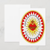 Het meest heilige hart van Jezus Bedankkaart (Voorkant / Achterkant)