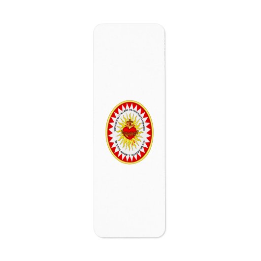 Het meest heilige hart van Jezus Etiket (Voorkant)