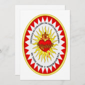 Het meest heilige hart van Jezus Feestdagenkaart (Voorkant / Achterkant)