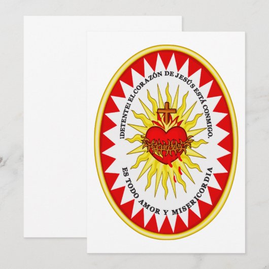 Het meest heilige hart van Jezus Kaart (Voorkant / Achterkant)