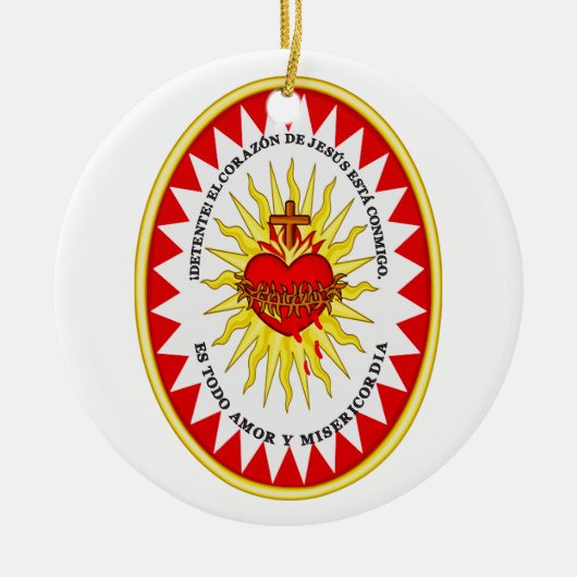 Het meest heilige hart van Jezus Keramisch Ornament (Voorkant)