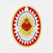 Het meest heilige hart van Jezus Metalen Ornament (Achterkant)