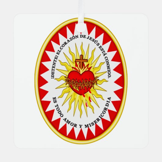 Het meest heilige hart van Jezus Metalen Ornament (Voorkant)