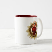 Het meest heilige hart van Jezus Tweekleurige Koffiemok (Voorkant rechts)