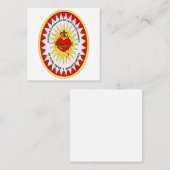 Het meest heilige hart van Jezus Vierkante Visitekaartje (Voorkant / Achterkant)