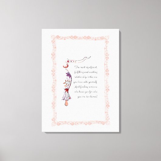 Het meest significante relatie elegante citaat canvas afdruk (Voorkant)