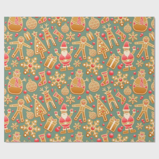 Het meest typische kerstpatroon cadeaupapier (Vlak)