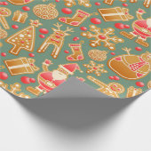 Het meest typische kerstpatroon cadeaupapier (Hoek)