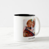 Het meest verbazingwekkende grammijn op datum foto tweekleurige koffiemok (Voorkant rechts)