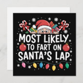 Het meest waarschijnlijk dat je op Santa's schoot  Feestdagenkaart (Voorkant / Achterkant)