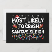 Het meest waarschijnlijk dat Santas Santas Slapigh Kaart (Voorkant)