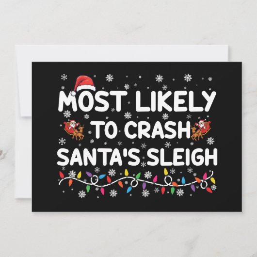 Het meest waarschijnlijk dat Santas Santas Slapigh Kaart (Voorkant)