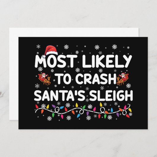 Het meest waarschijnlijk dat Santas Santas Slapigh Kaart (Voorkant / Achterkant)