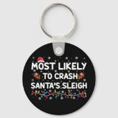Het meest waarschijnlijk dat Santas Santas Slapigh Sleutelhanger (Voorkant)
