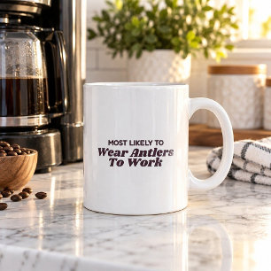 Het meest waarschijnlijk draagt rendiergewei op he koffiemok