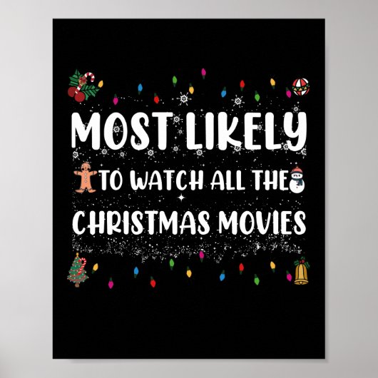 Het meest waarschijnlijk om alle kerstfilms te bek poster (Voorkant)