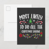 Het meest waarschijnlijk om alle kerstgebakjes te  uitnodiging briefkaart (Voorkant / Achterkant)