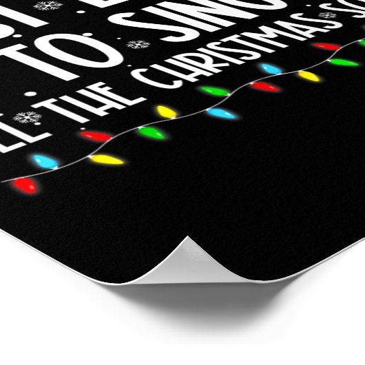 Het meest waarschijnlijk om alle kerstliedjes te z poster (Hoek)