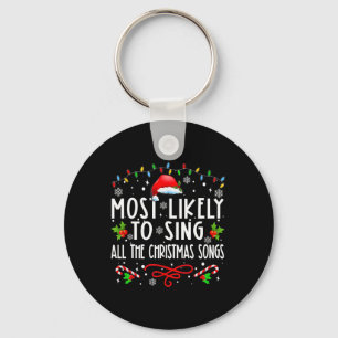 Het meest waarschijnlijk om alle kerstliedjes te z sleutelhanger