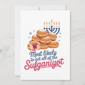 Het meest waarschijnlijk om alle Sufganiyot Hanukk Kaart (Voorkant)