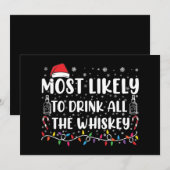 Het meest waarschijnlijk om alle whiskey te drinke kaart (Voorkant / Achterkant)