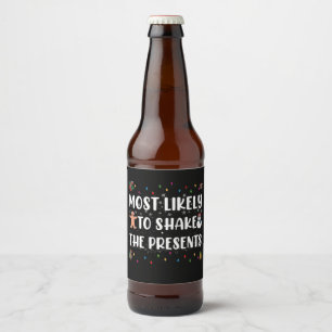 Het meest waarschijnlijk om de cadeaus te schudden bier etiket