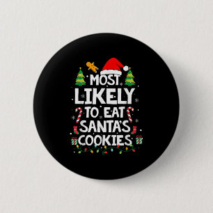 Het meest waarschijnlijk om kerstman's familie te ronde button 5,7 cm