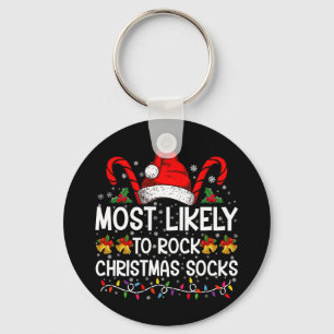 Het meest waarschijnlijk om Kerstmutsen te Rocken  Sleutelhanger