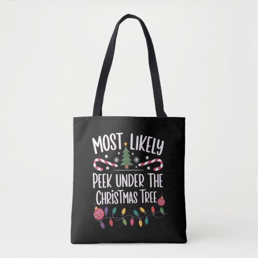 Het meest waarschijnlijk om onder de kerstboomseiz tote bag (Voorkant)