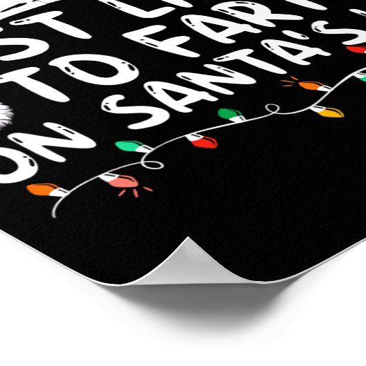 Het meest waarschijnlijk om op de kerstman te begi poster (Hoek)