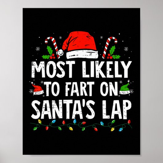 Het meest waarschijnlijk om op de kerstman te begi poster (Voorkant)