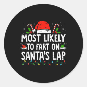 Het meest waarschijnlijk om op de kerstman te begi ronde sticker