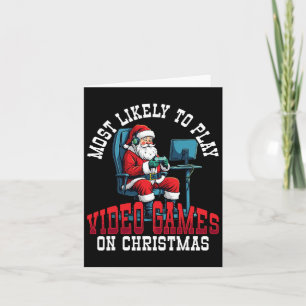 Het meest waarschijnlijk om videogames op Kerstmis Kaart