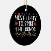Het meest waarschijnlijke dat je de Eggnog-familie Keramisch Ornament (Rechts)