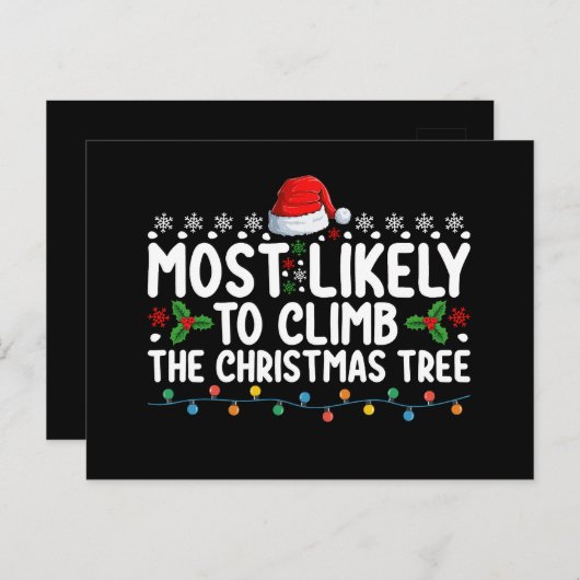 Het meest waarschijnlijke dat je de kerstboomfamil briefkaart (Voorkant / Achterkant)