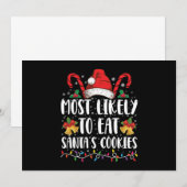 Het meest waarschijnlijke eten om kerstmis van de  kaart (Voorkant / Achterkant)