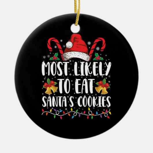 Het meest waarschijnlijke eten om kerstmis van de keramisch ornament (Voorkant)