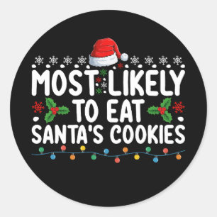 Het meest waarschijnlijke eten om kerstmis van de  ronde sticker