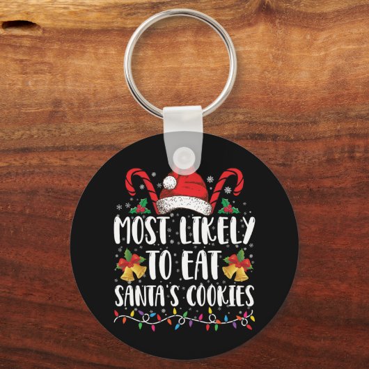 Het meest waarschijnlijke eten om kerstmis van de  sleutelhanger (Voorkant)